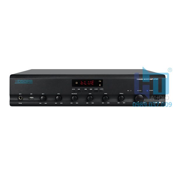DMA60U Amply mixer số với Bluetooth, USB, FM, SIREN DMA60U Amply mixer số với Bluetooth, USB, FM, SIREN
