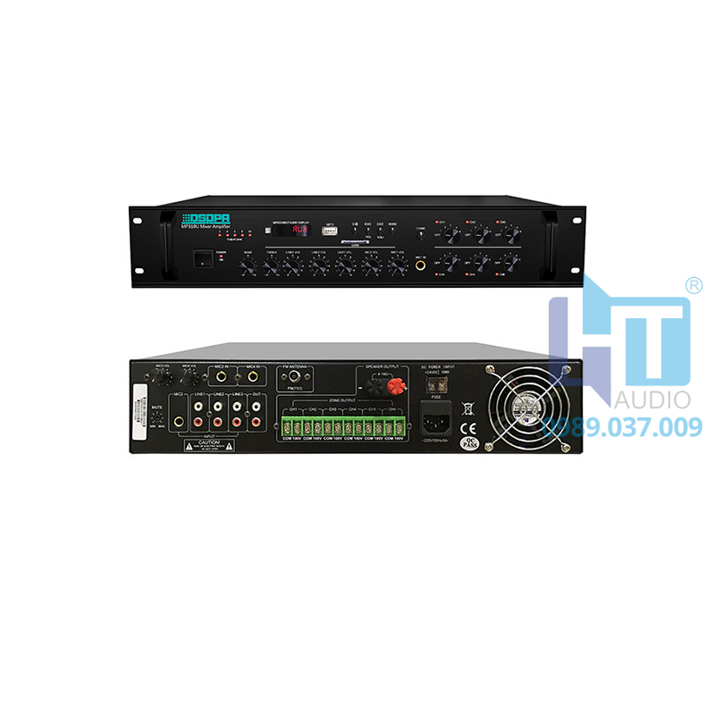 MP210U 6 Zones Amply mixer số với Bluetooth, FM, USB MP210U 6 Zones Amply mixer số với Bluetooth, FM, USB
