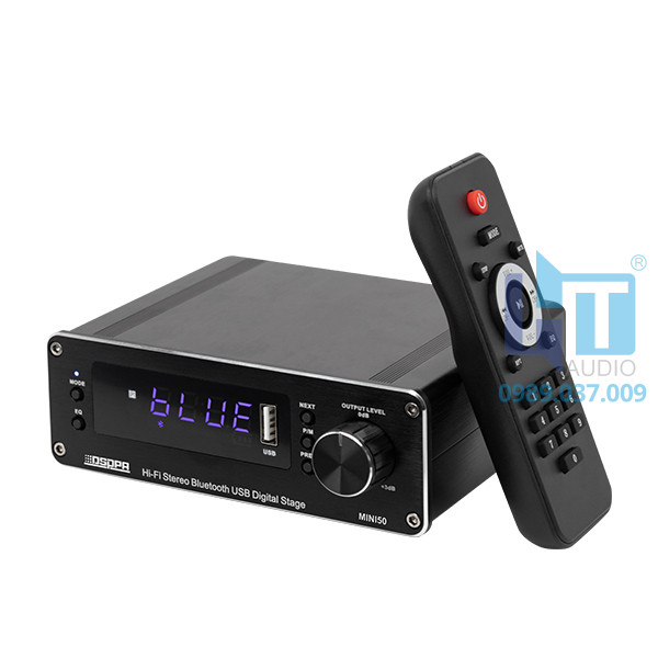 Mini50 2x40W Amply Bluetooth Stereo, USB Mini50 2x40W Amply Bluetooth Stereo, USB